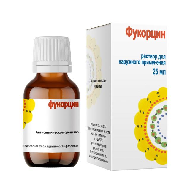 Изображение товара Фукорцин раствор 25 мл антисептическое средство для кожи